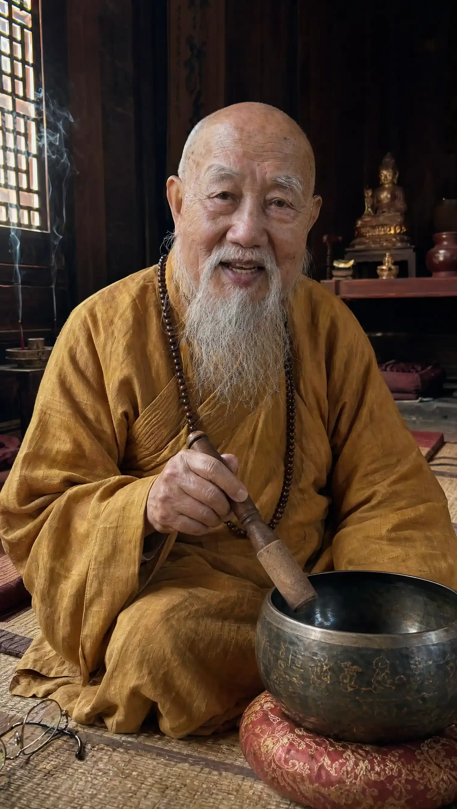 Maître Noalingpô dans le temple